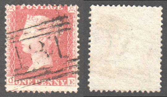 Great Britain Scott 20 Used Plate 60 - QE (P) - Click Image to Close